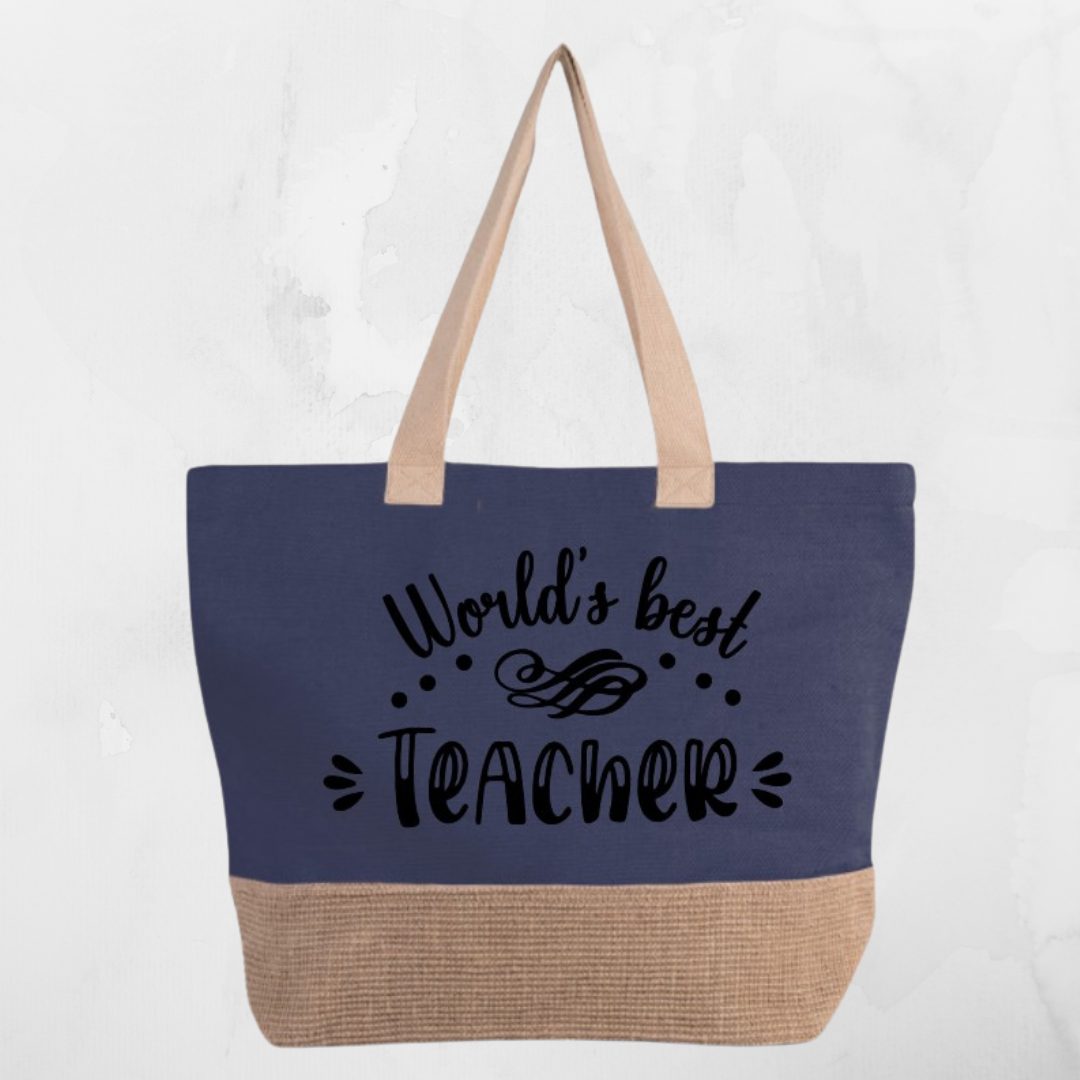 Rustieke shopper "World's best teacher"