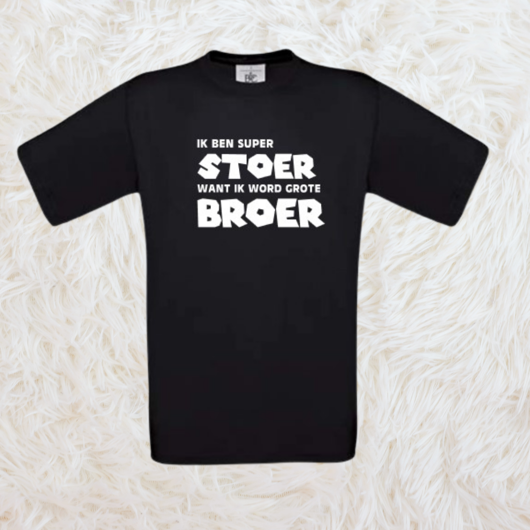 T-shirt peuter "Super Stoer, Grote Broer"