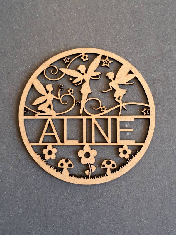 Houten Elfen-cirkel met naam