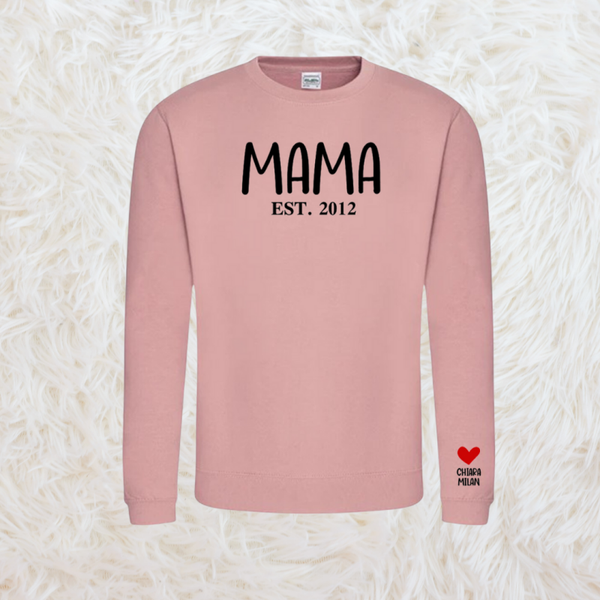 Sweater of hoodie "MAMA est. 2012"