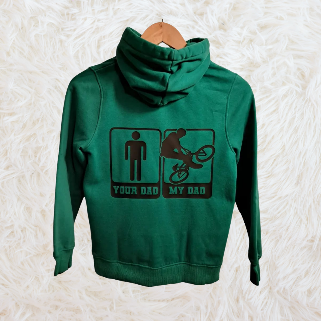 Sweater of hoodie adult "BMX your dad - my dad"