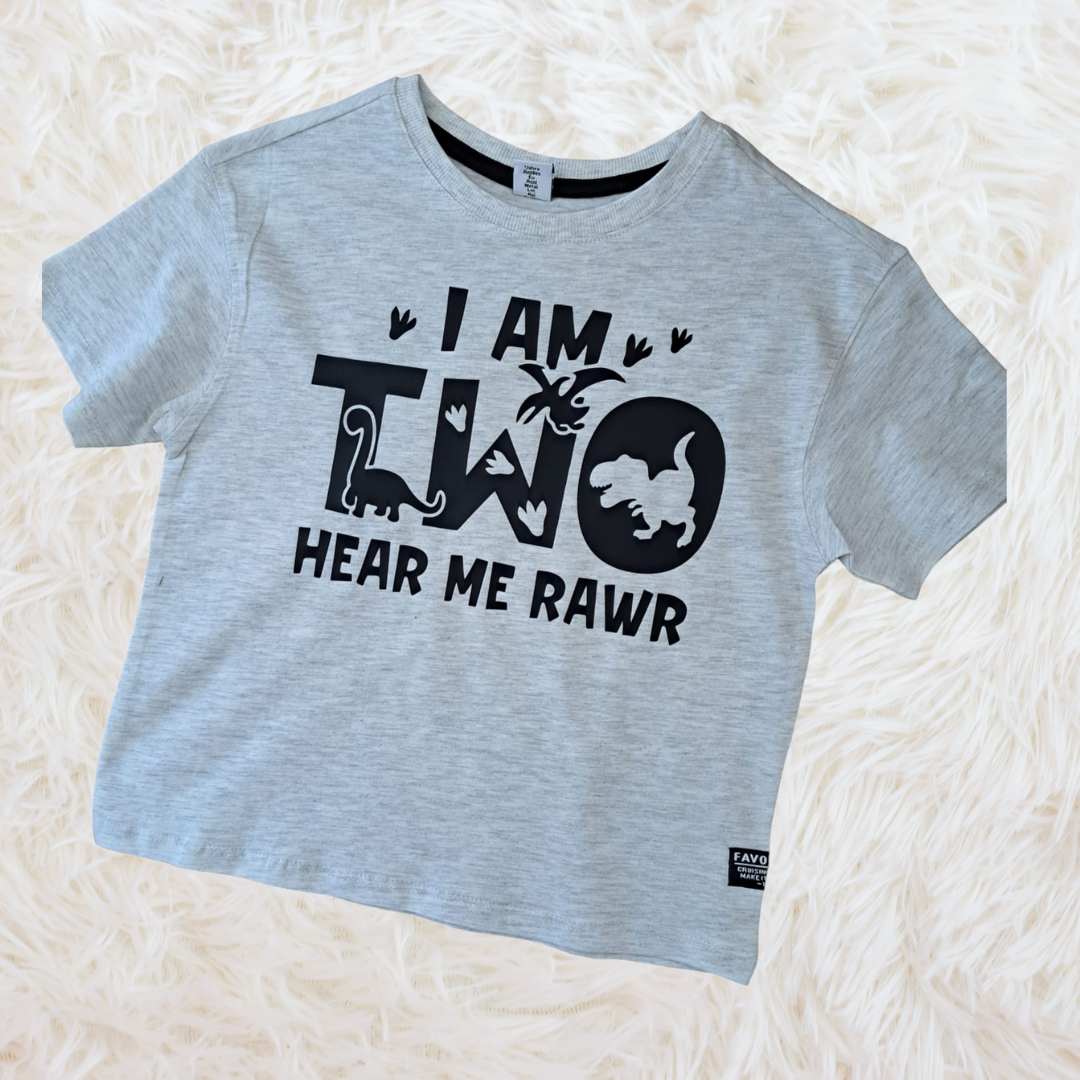 T-shirt peuter 'I am two'