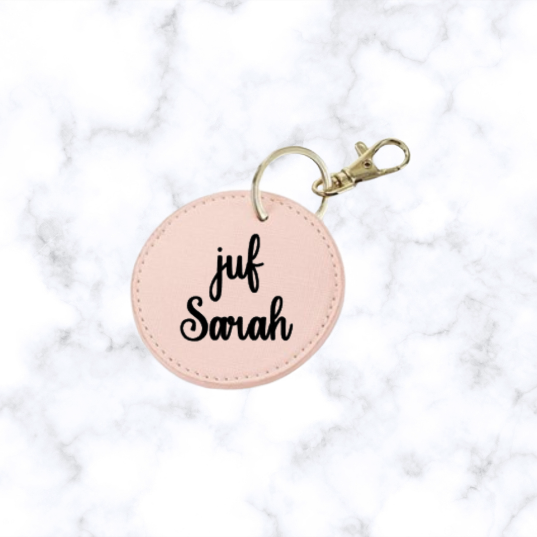 Gepersonaliseerde sleutelhanger - cirkel