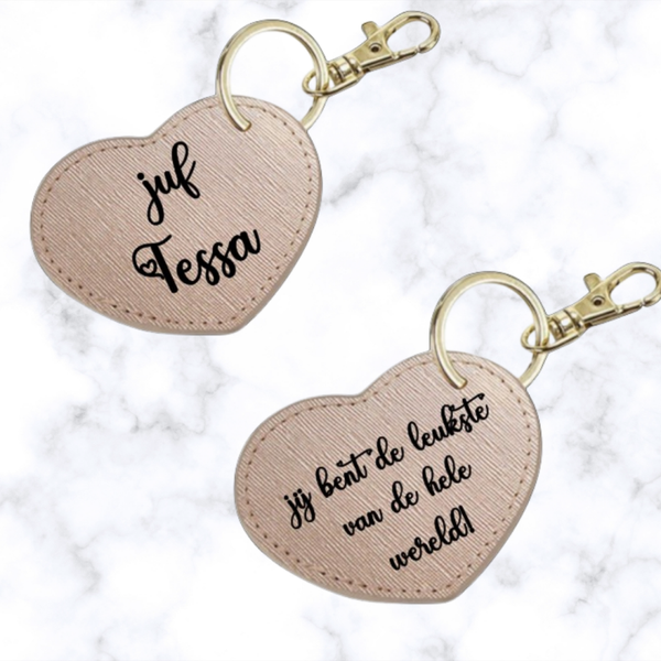 Gepersonaliseerde sleutelhanger - hart