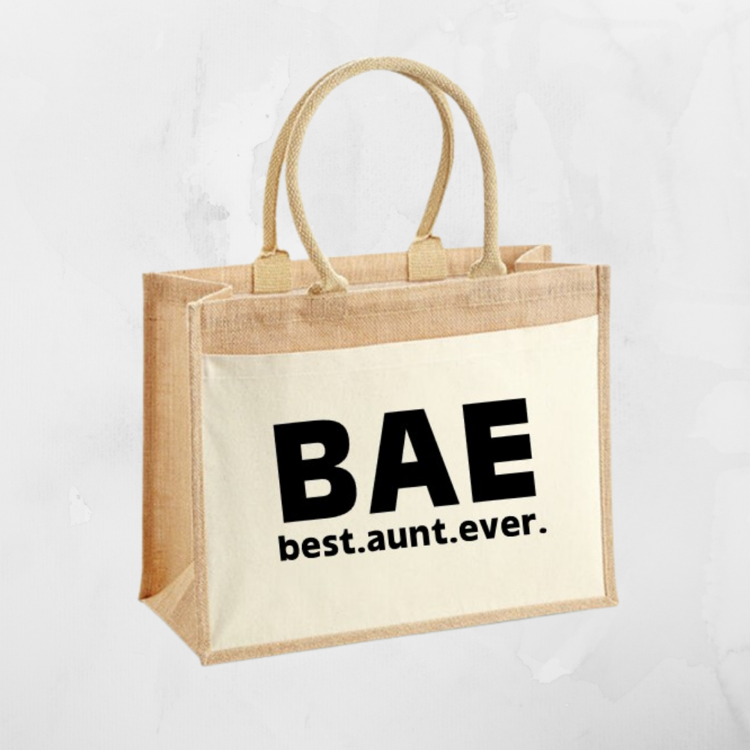 Jute shopper "Best Aunt Ever"