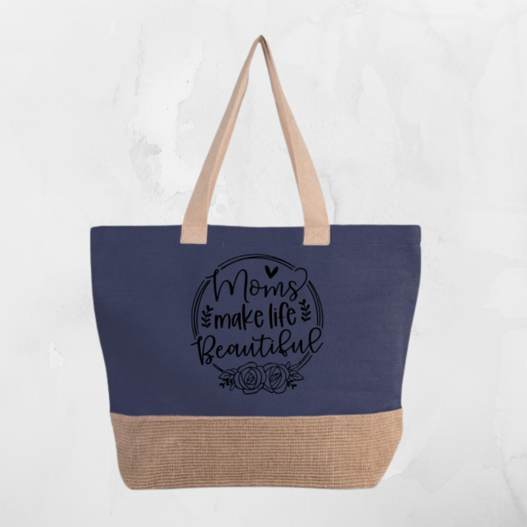 Rustieke shopper "Moms make life beautiful"
