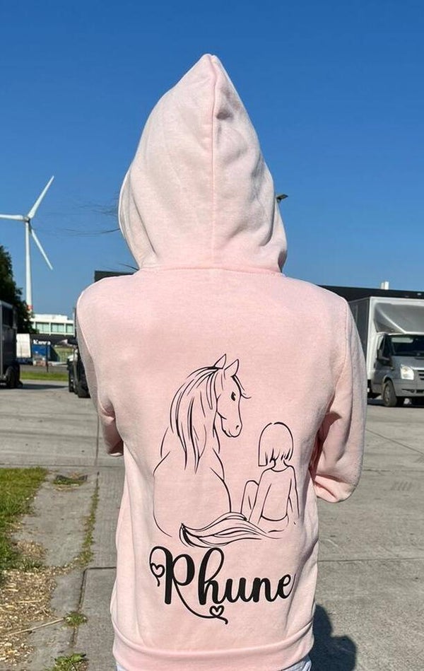 Hoodie kids "Horse and girl"