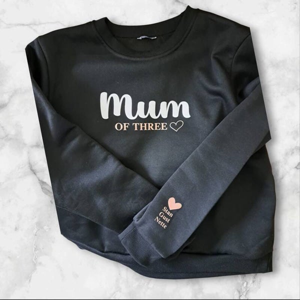 Sweater of hoodie "mum of two/three/..."