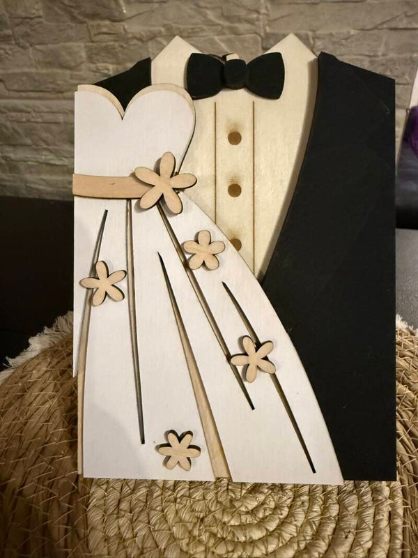 Geschenkkarte zur Hochzeit mit 3D-Motiv – Geldgeschenk stilvoll verpackt