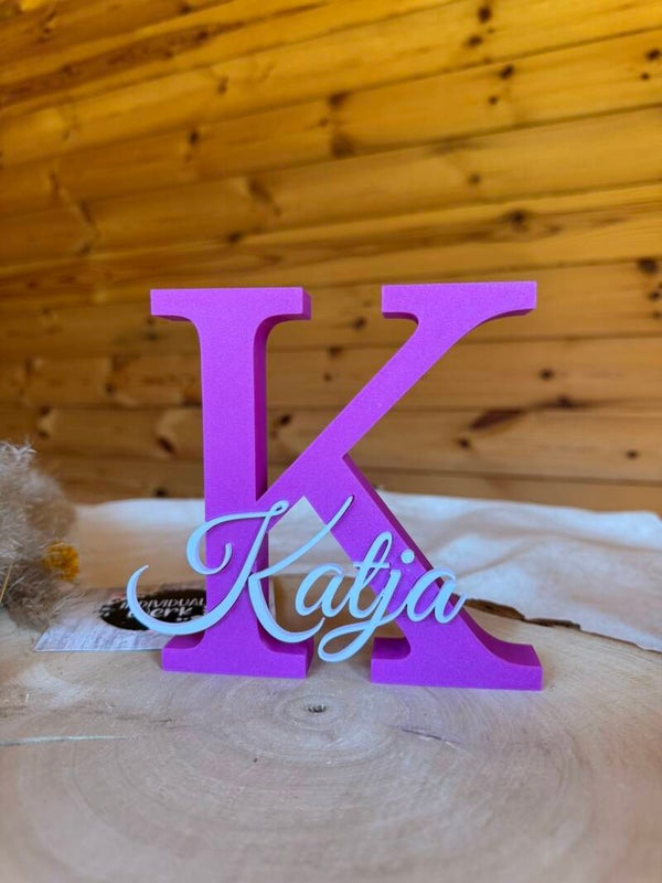 Personalisierter Buchstabe mit Name – 3D Druck aus PLA | Individuelle Namensdeko