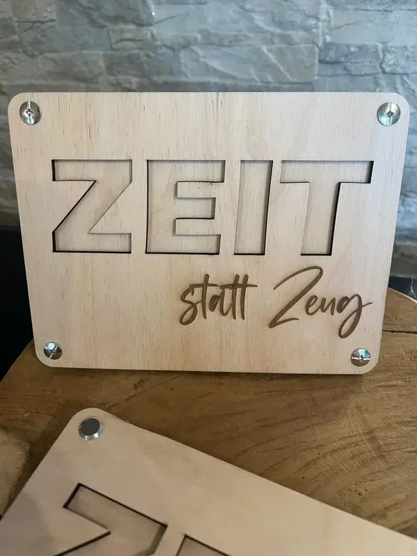 Geschenkkarte "Zeit statt Zeug"