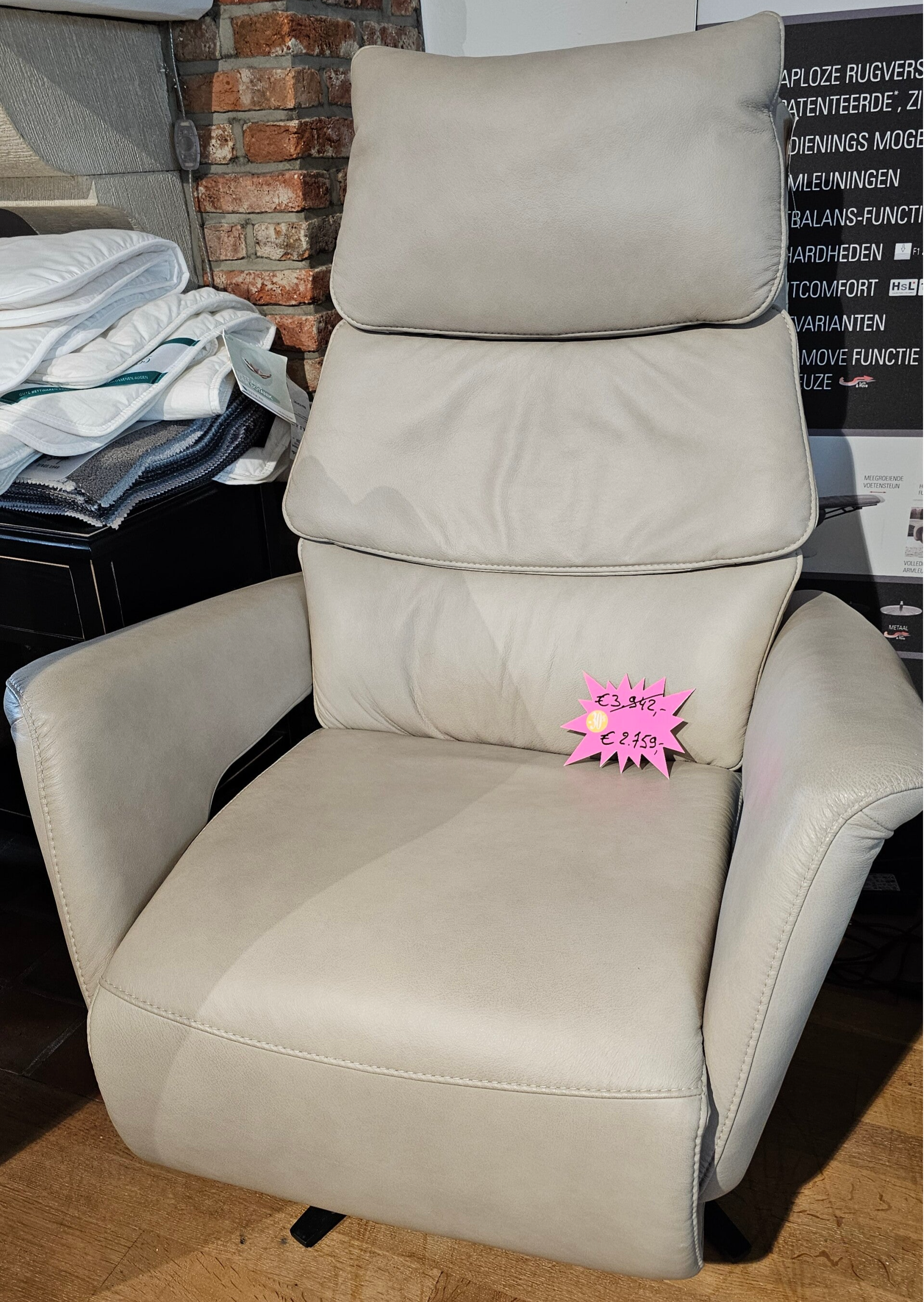 -30%! Relaxzetel met sta-op, massage en verwarming (Hukla EC21007)