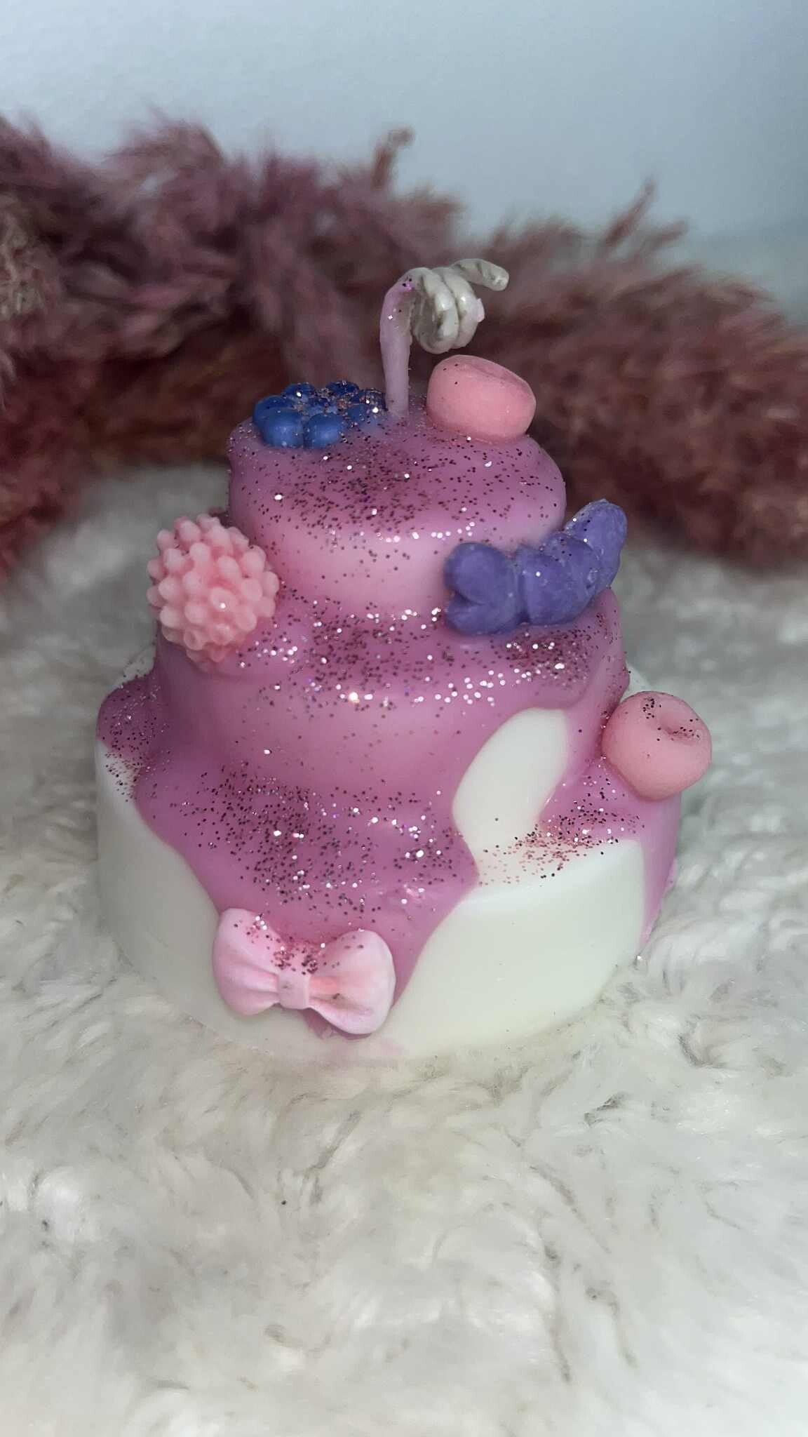 Bougie "gâteau" au bubblegum