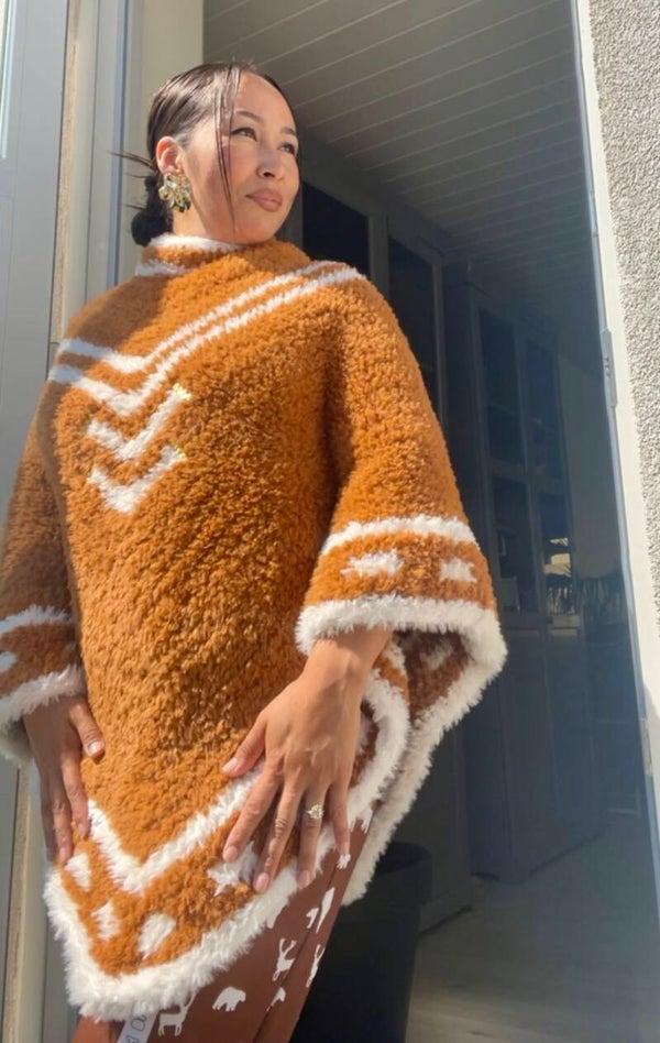 Poncho - rødpanda farve