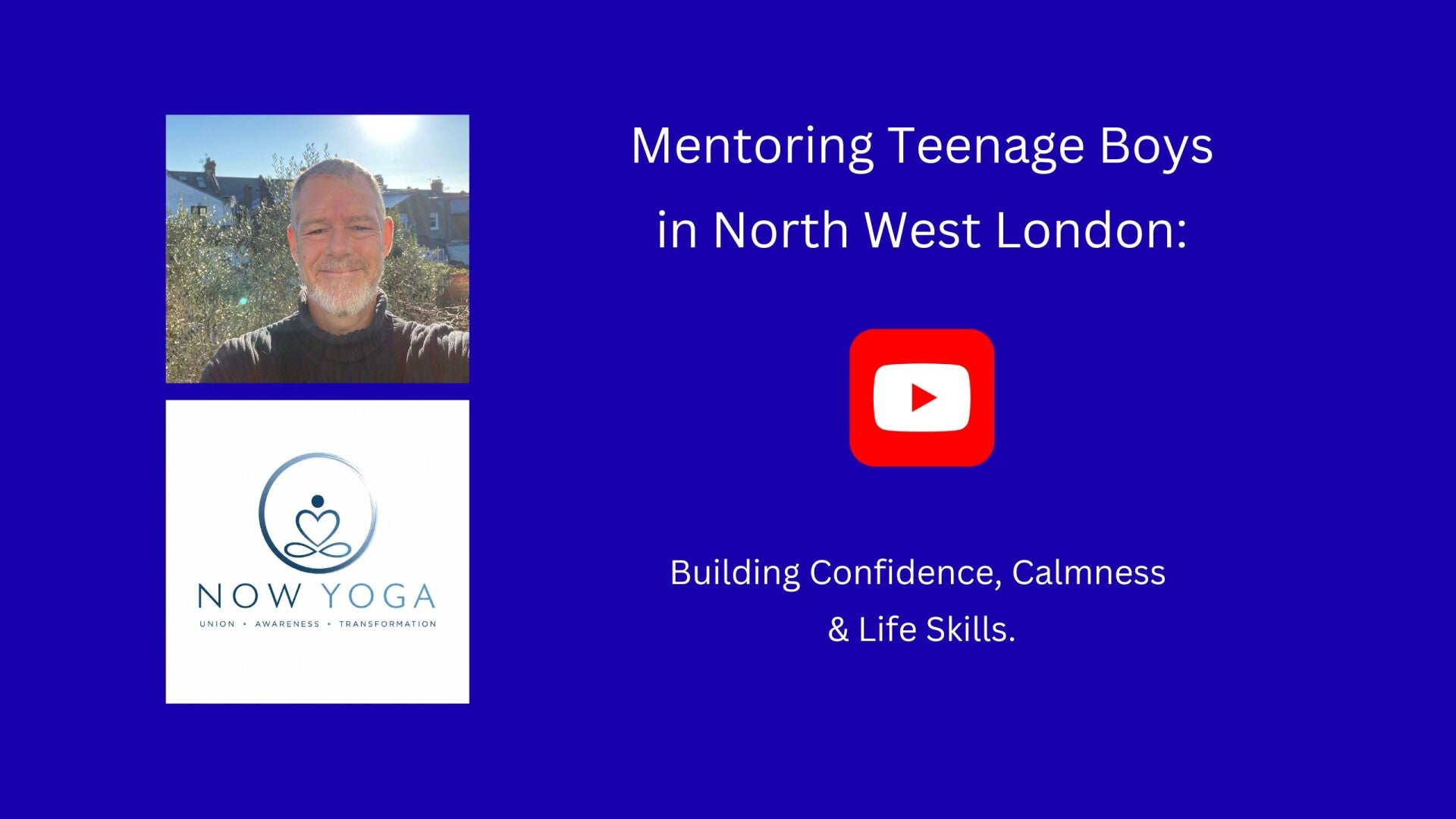 Video of Johnathon Martin speaking about his mentoring work with teenage boys in North West London, describing confidence-building, mindfulness, and life skills development through school-based mentoring programmes.
