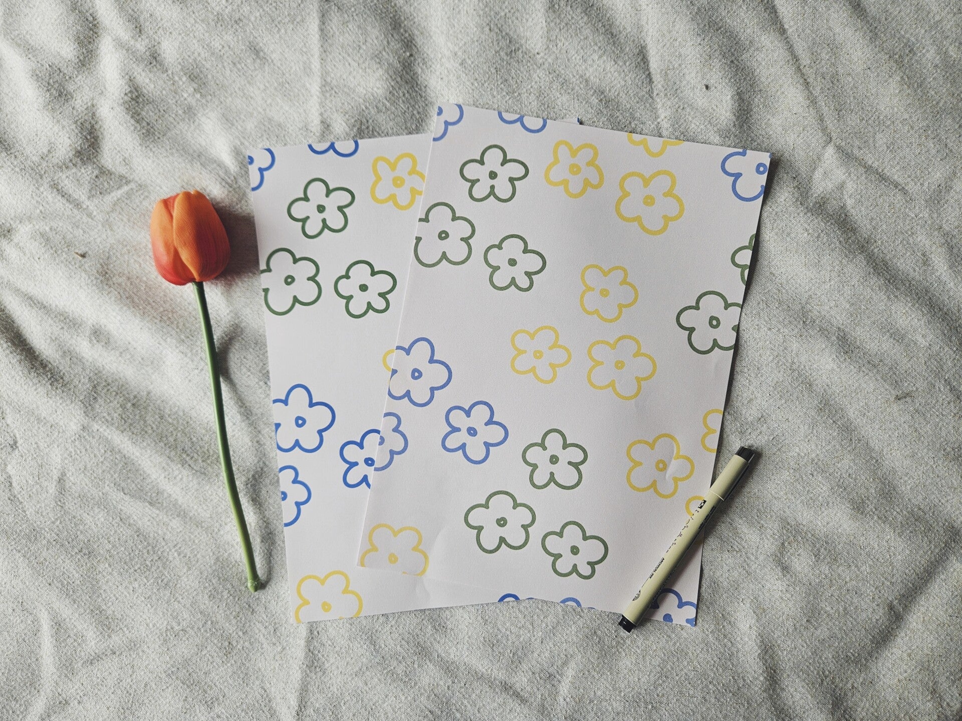 Journal achtergrond - Bloemen
