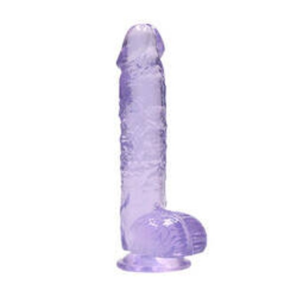 RealRock 6 Zoll Lila Realistischer Kristallklarer Dildo