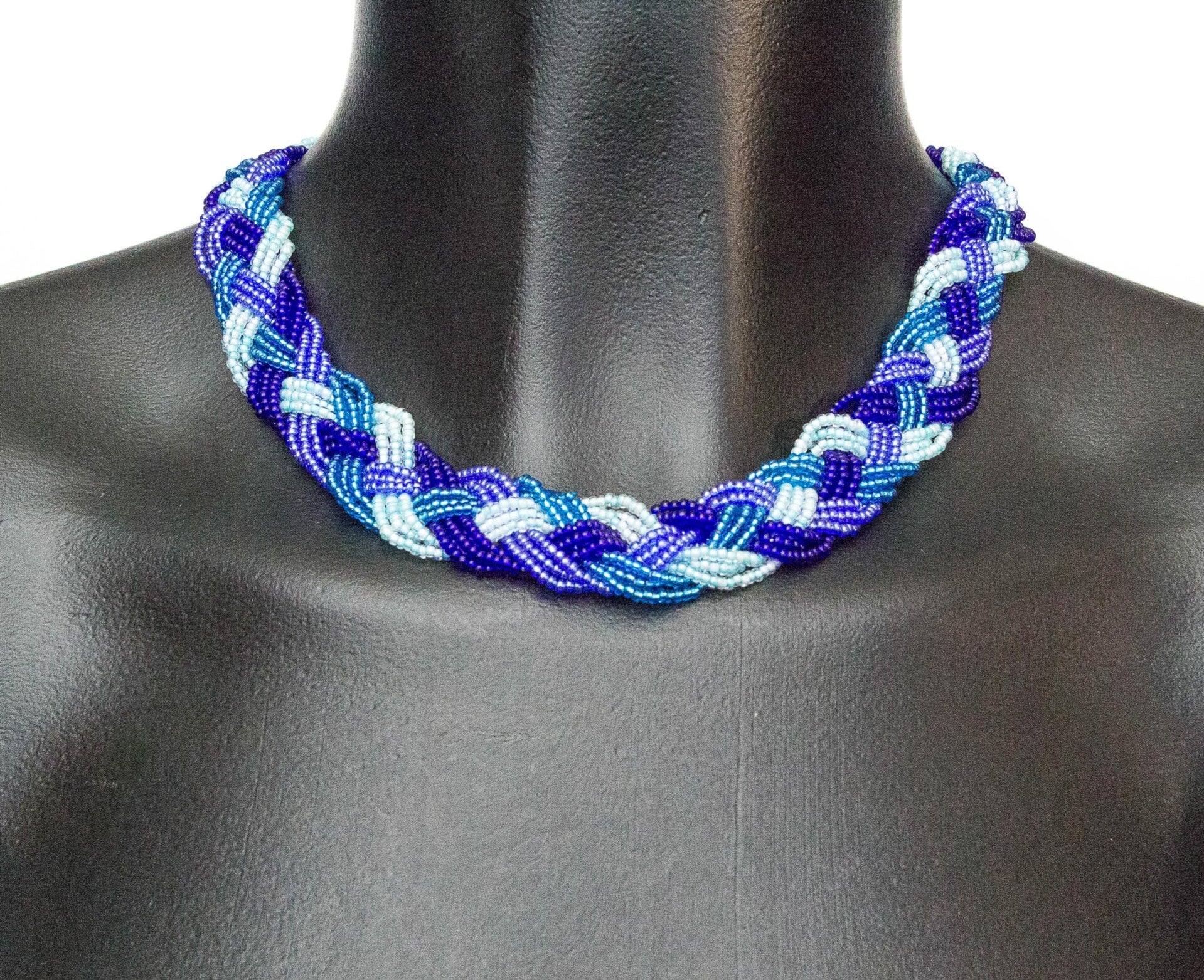 BillionHers Beaded Plaited Choker Necklace – Handmade African Jewellery for Women