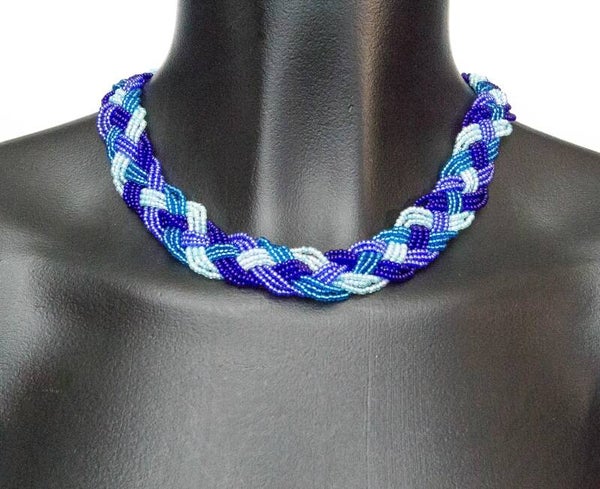 BillionHers Beaded Plaited Choker Necklace – Handmade African Jewellery for Women