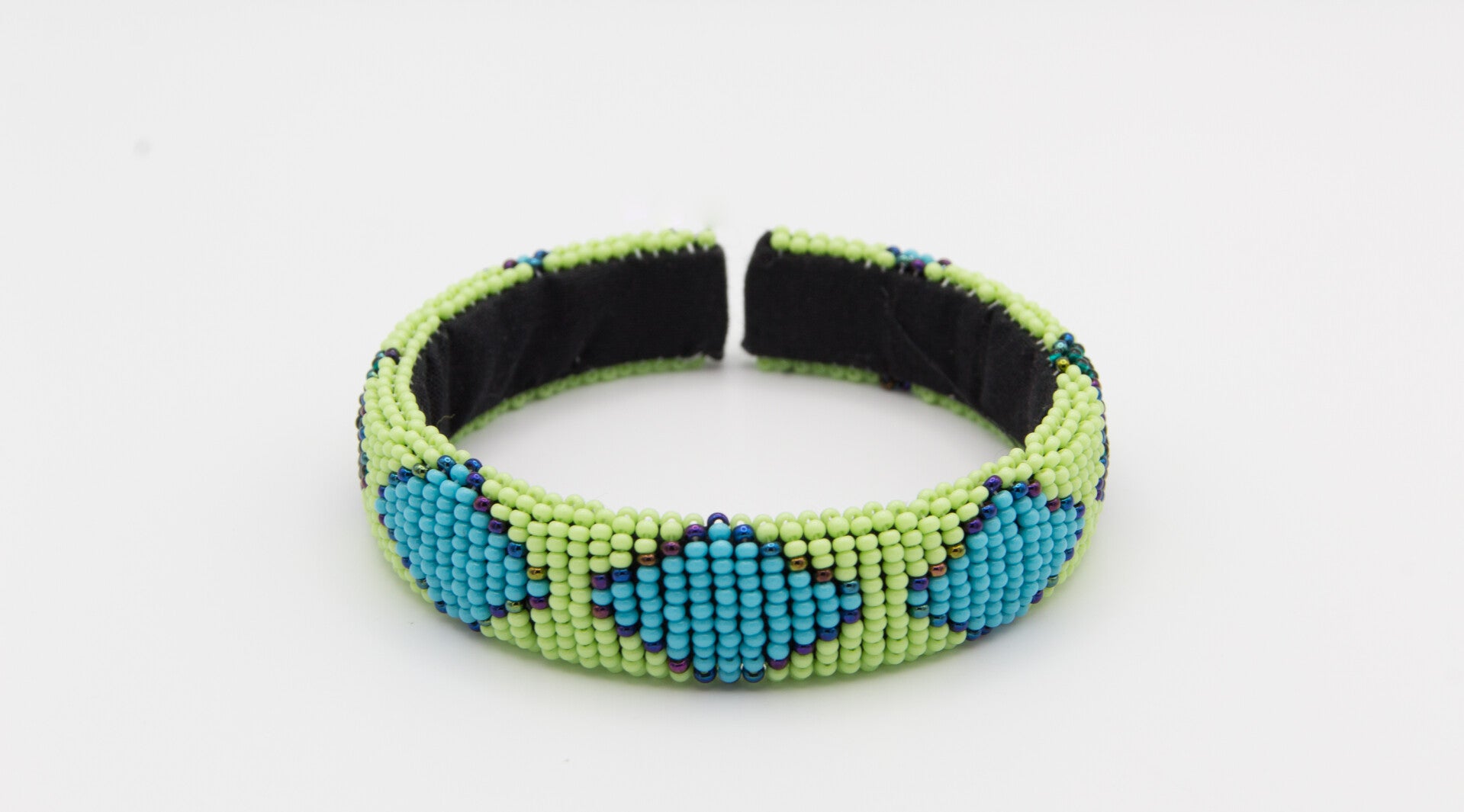 BillionHers Traditional African Beaded Bangles (Lime, Nebula, Aqua and Jade)