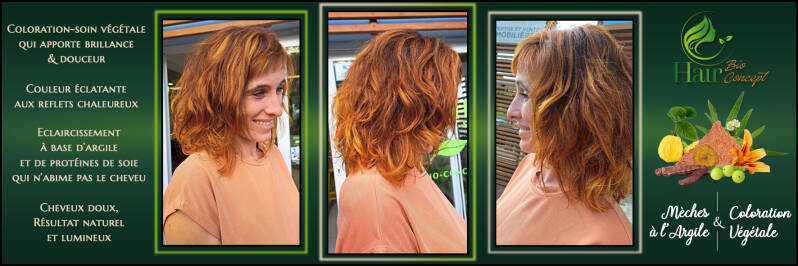 Coloration végétale et Mèches à l'argile