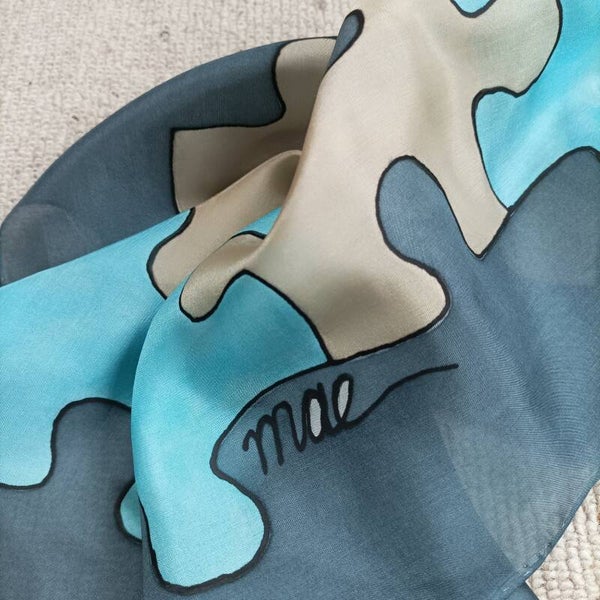 207 - Puzzle in blau und beige
