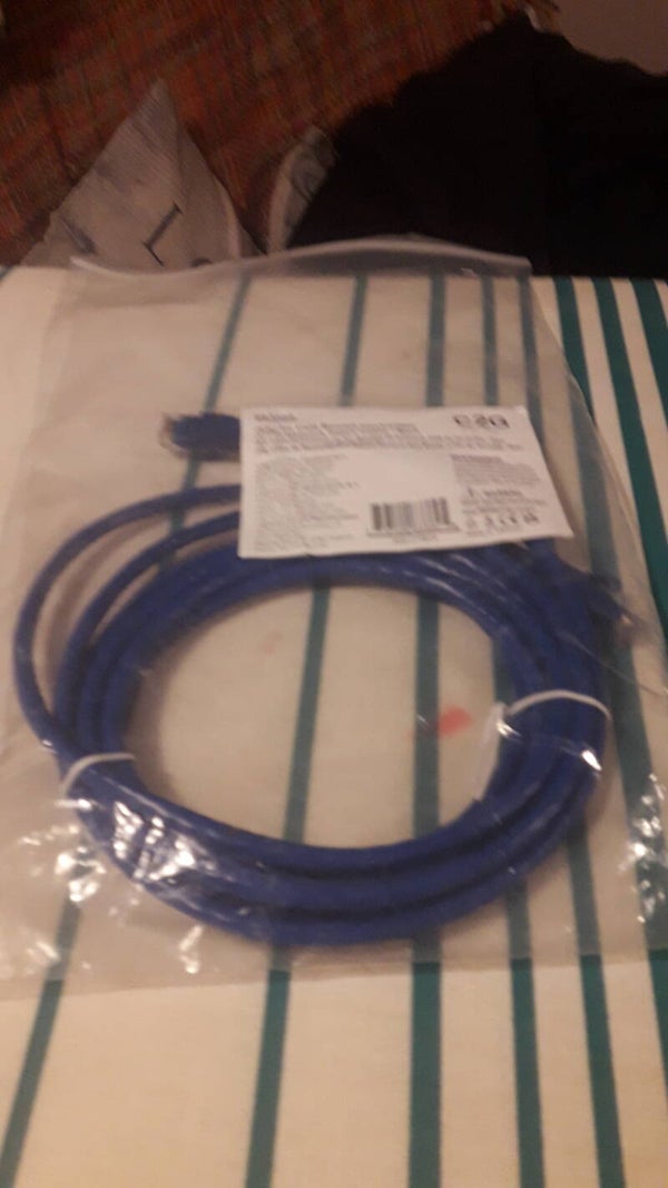 New en 3m booted unsheilded utp network patch cable blue