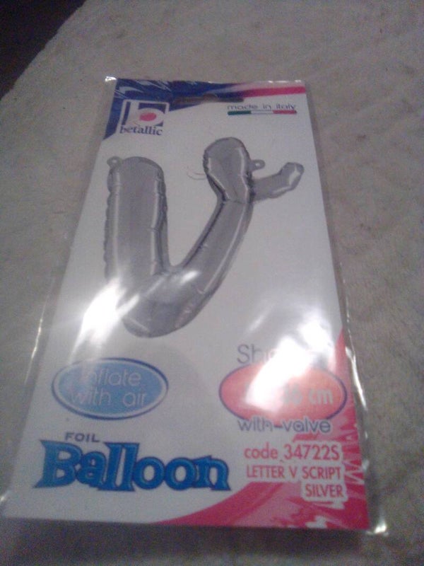 Foil v balloon new in pkt,14cm/36cm,