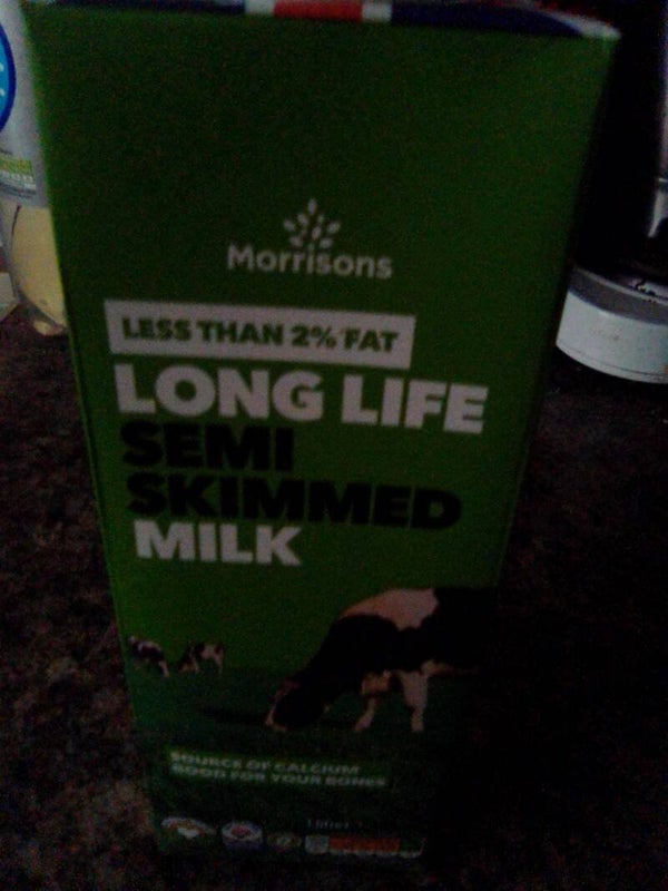 Long life semi skimmed milk