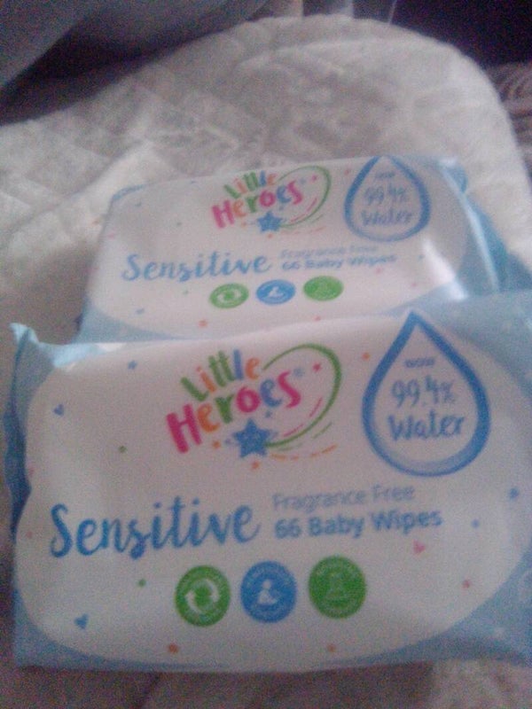 Two pkts of little heroes wet wipes 66 wipes in each