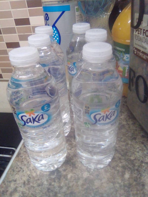 6 small 500ml bottles of natural mineral water