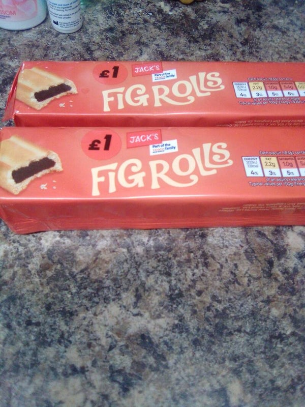 Two packets if figrolls biscuits