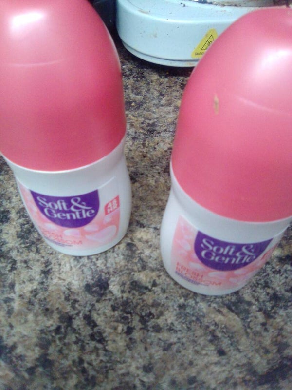 Two deodorant roll ons soft and gentle fresh blossom