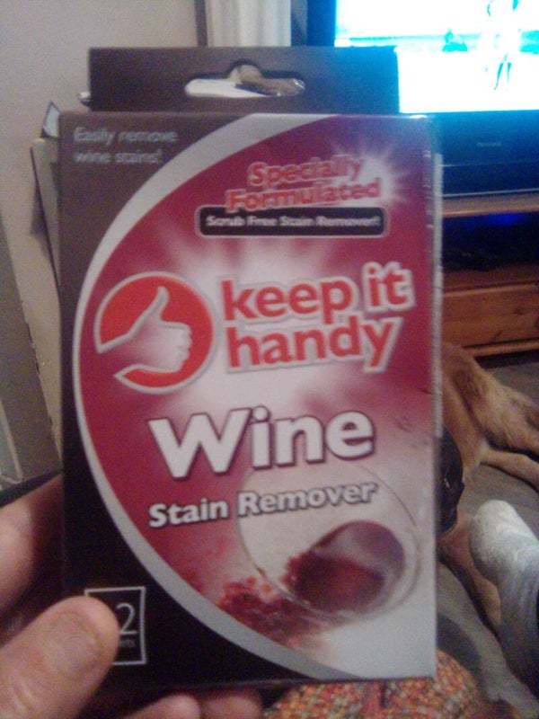Keep it handy wine stain remover 2 sachets new