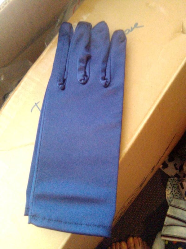 Navy wedding gloves new