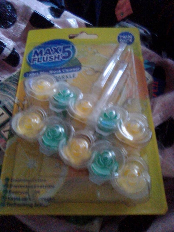 Max flush 5 toilet rim block cleaner twin pack