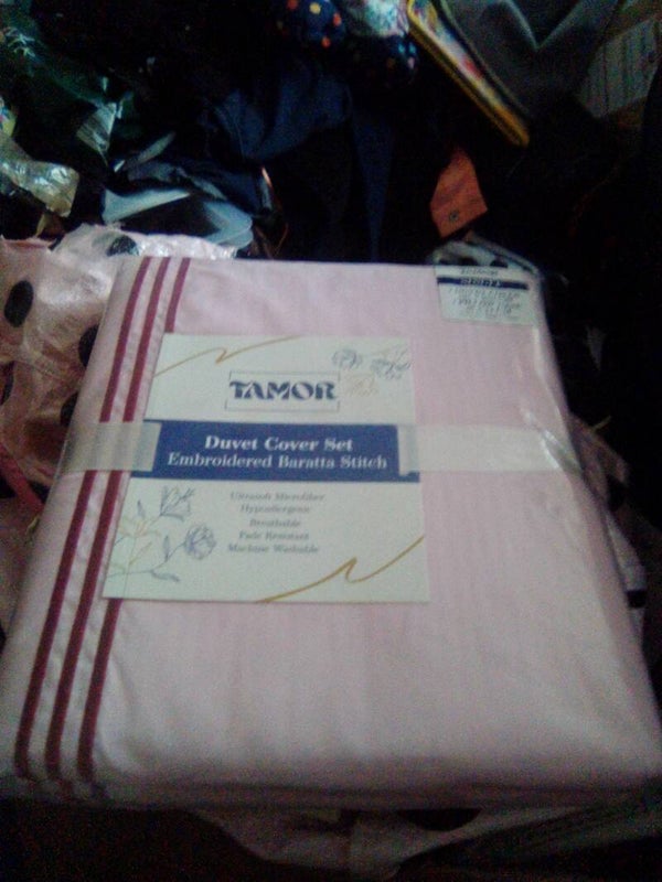 Tamor duvet cover set embroidered baratta stitch single