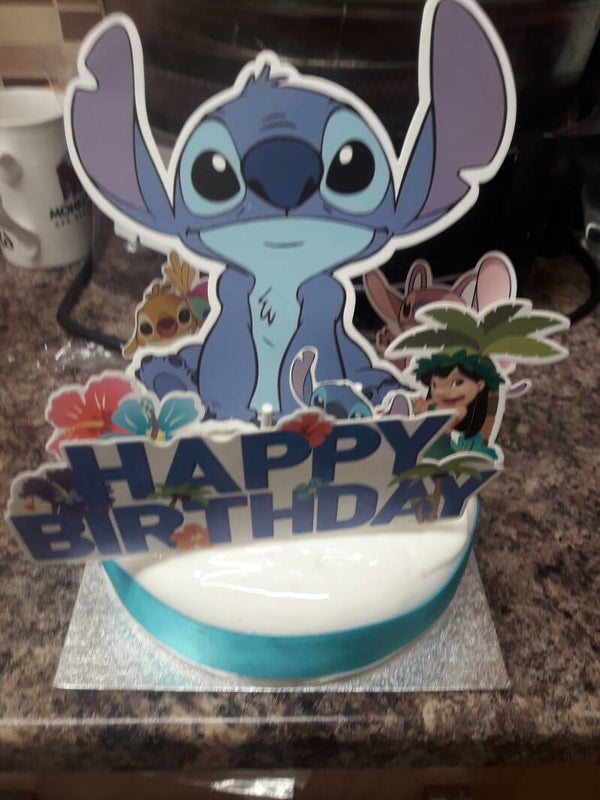 Stitch birthday cake small