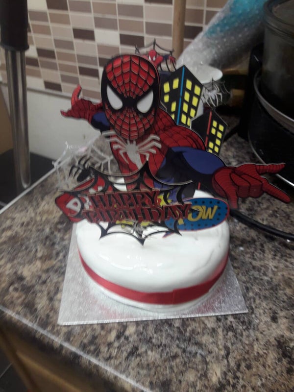 Spider man birthday cake