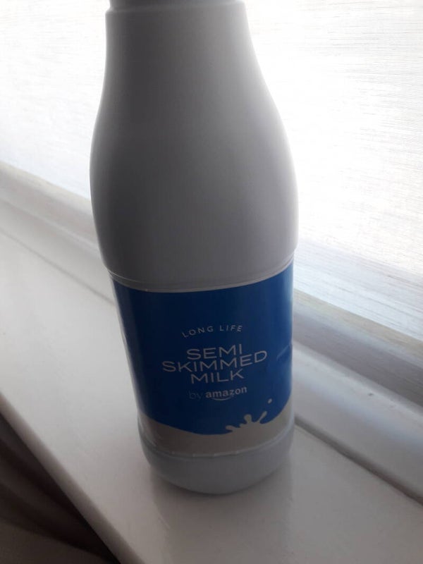 Amazon semi skimmed milk  1 litre bottle