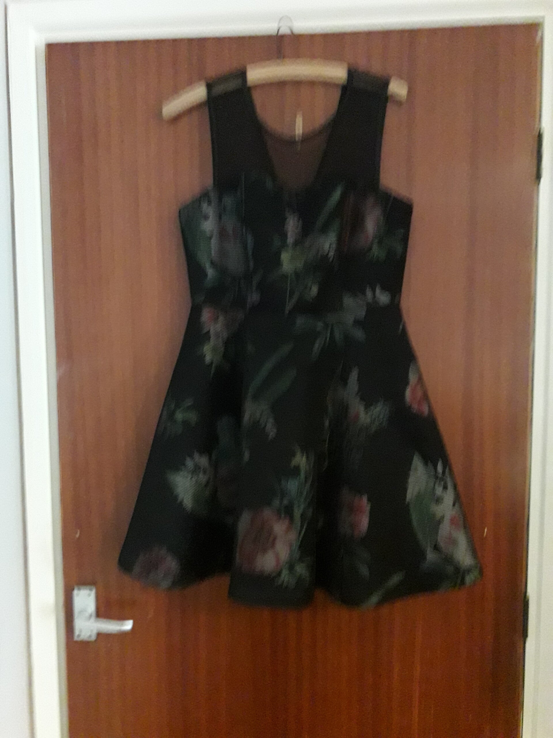 Ladies dress second hand floral black