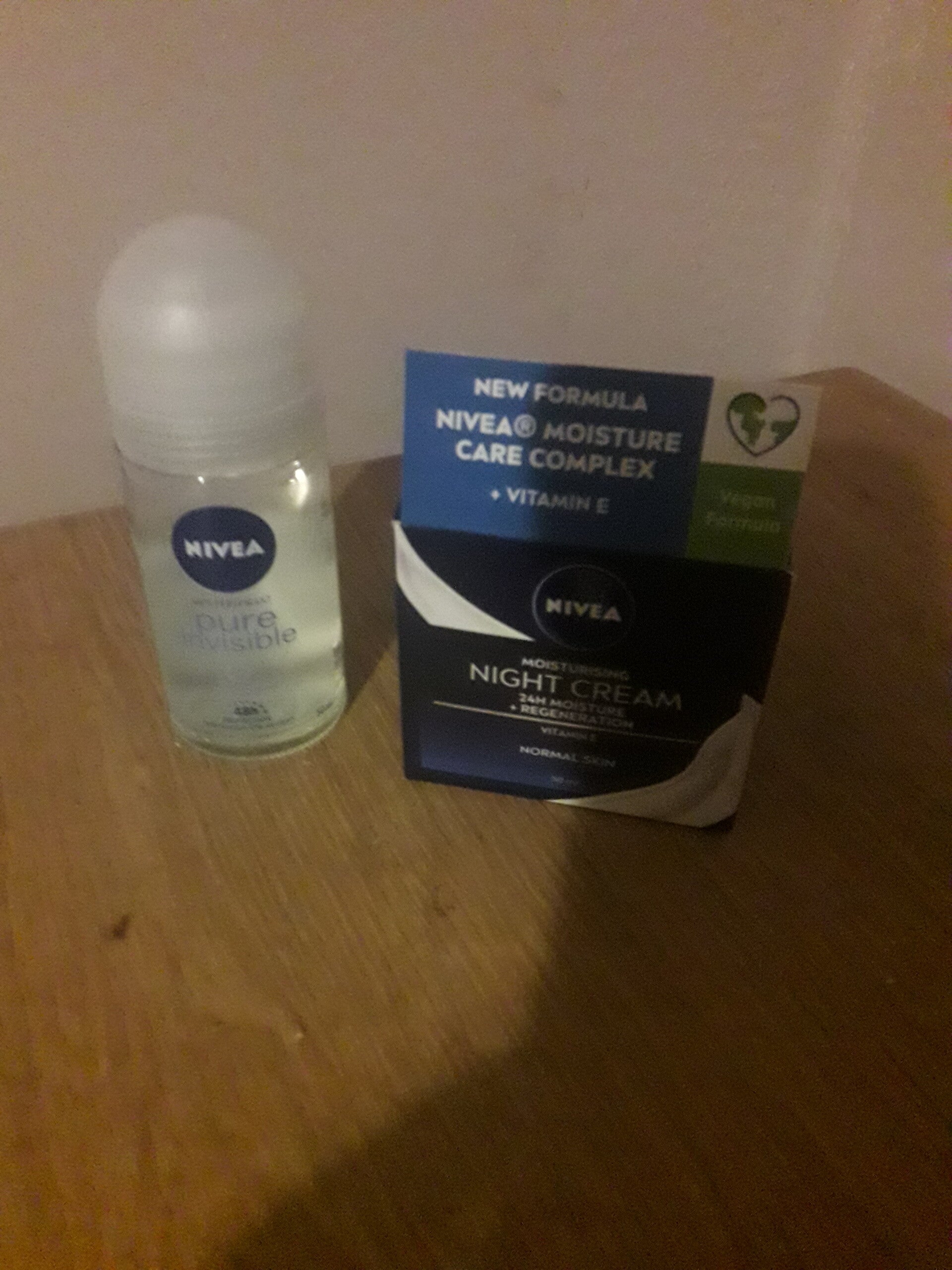 Nivea anti-persipirant plus Nivea moisturizer g night cream  for normal skin