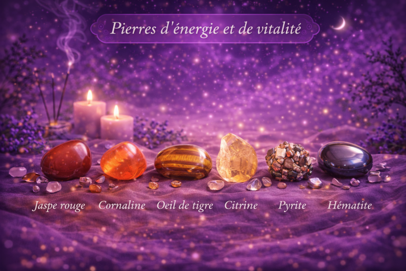 Image représentant les pierres spiritualité et d'intuition