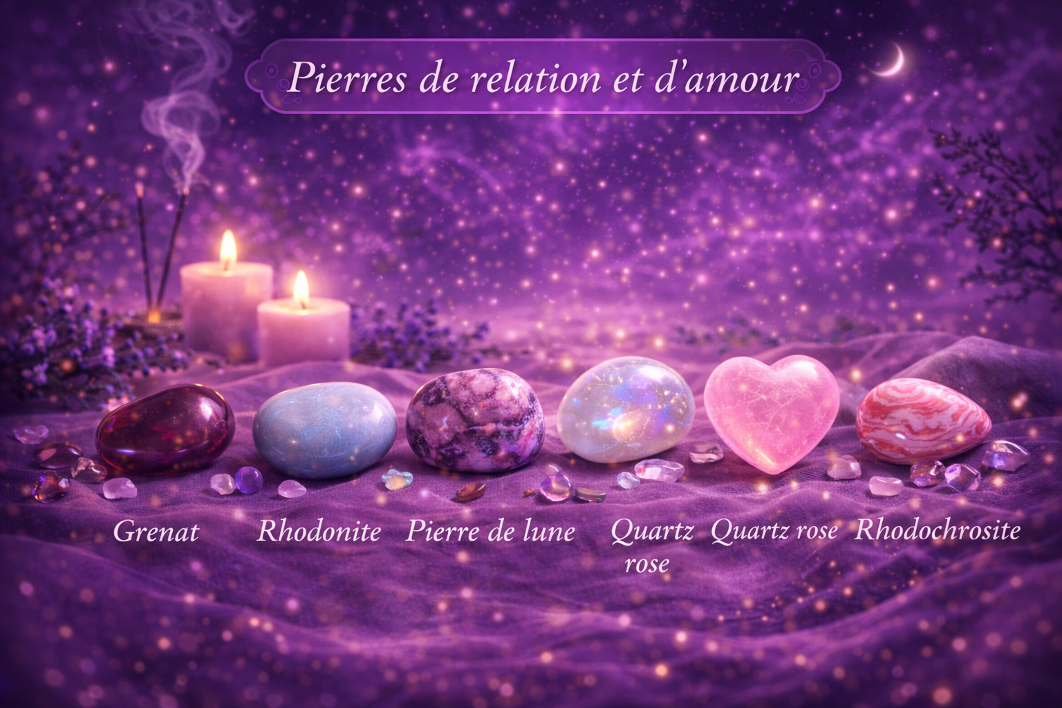 Image représentant les pierres de relations et d'amour