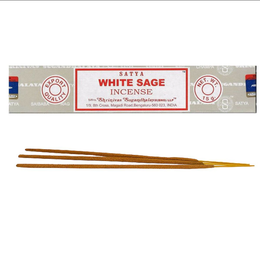 Image représentant l'encens white sauge de la marque nag champa