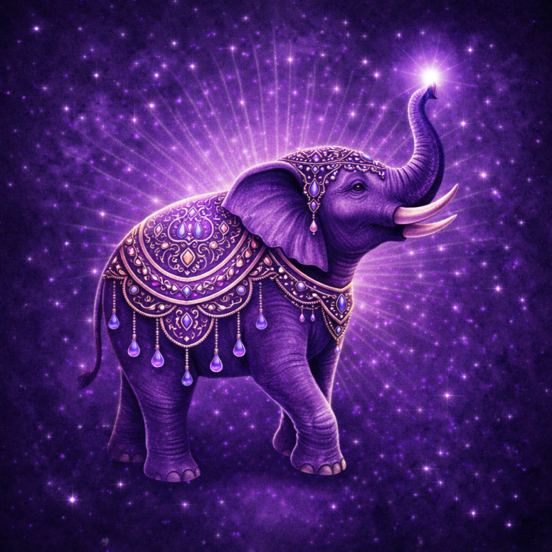 Image représentant l'éléphant trompe en l'air
