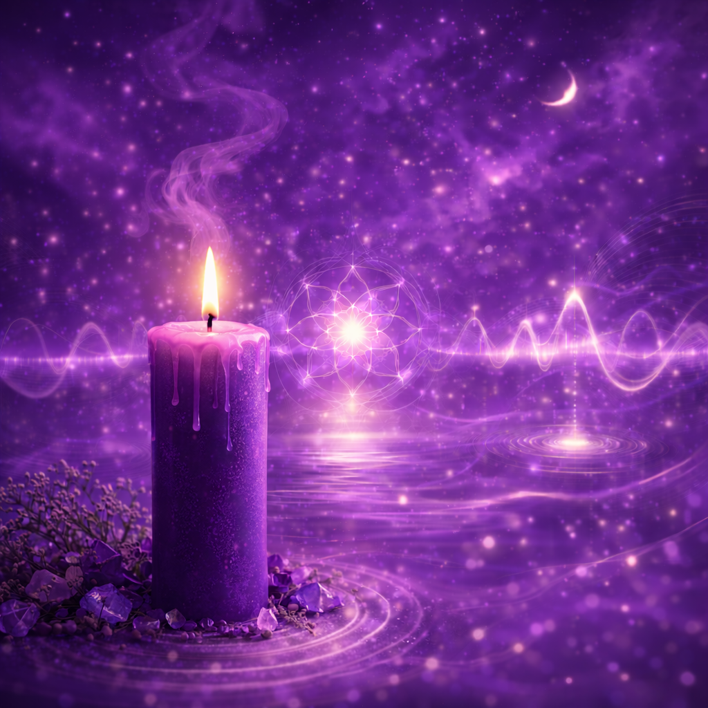 Image représentant la bougie violette