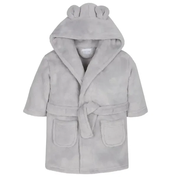 Silver Grey Super Soft Hooded Dressing Gown