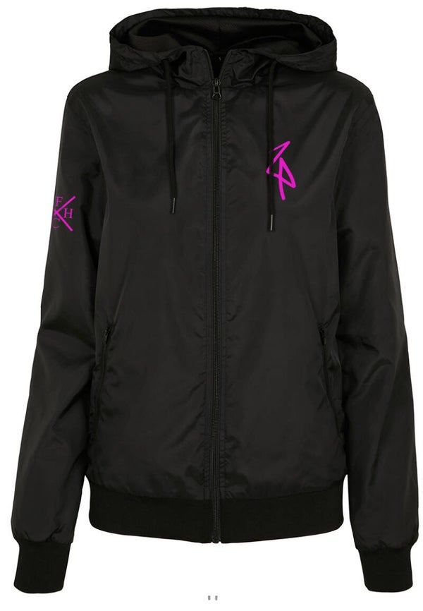 BY130 Dames Light Jacket Ooievaar opdruk neon roze