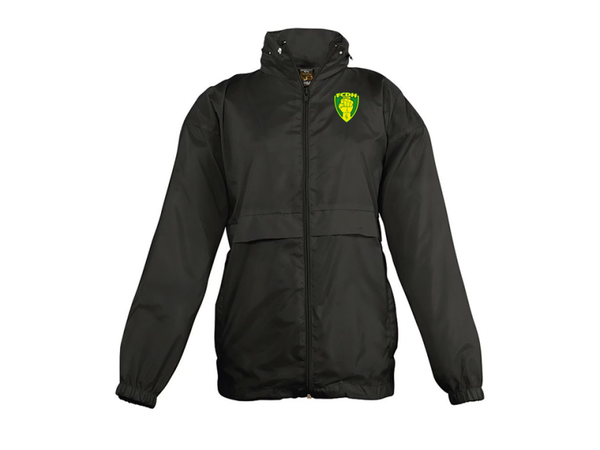 FCDH Regenjack kids - Vuist geel/groen
